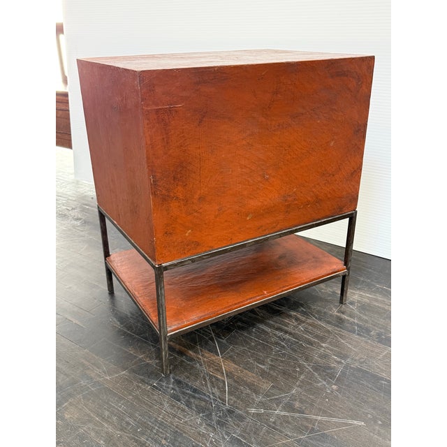 Asian Influenced Orange Lacquered Drawer Chest, Vintage For Sale In San Francisco - Image 6 of 12