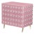 Not Yet Made - Made To Order Italian Pink Murano Glass and Brass Two-Door Cabinet with Bubble Details by Justfurnituress For Sale - Image 5 of 5