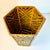 1970s 1970s Vintage Boho Chic British Colonial Hexagonal Split Reed Woven Wicker Wastebasket. For Sale - Image 5 of 9