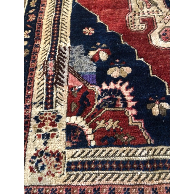 Early 20th Century Antique Floral Double Niche Carpet - 3′2″ × 5′9″ For Sale - Image 12 of 13