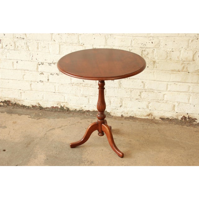 Stickley Brothers Quaint American Mahogany Tilt Top Side Table Chairish