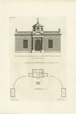 Colen Campbel, Illustration of Designs for Ebberston Lodge, Yorkshire, United Kingdom, 1725, Print