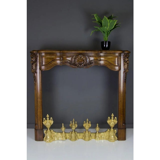 Louis XVI Style Bronze Fireplace Set from Charles Casier, Set of 5 For Sale - Image 3 of 18