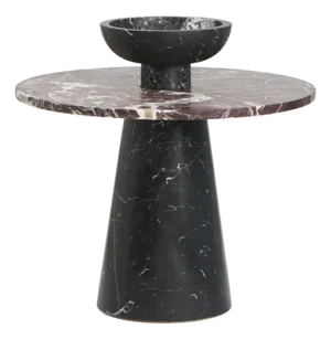 Modern Handcrafted Coffee Table in Italian Marble by Karen Chekerdjian