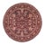 Art Nouveau 1990's Pak-Persian Red/Pink Wool Round Rug- 8'1'' X 8'3'' For Sale