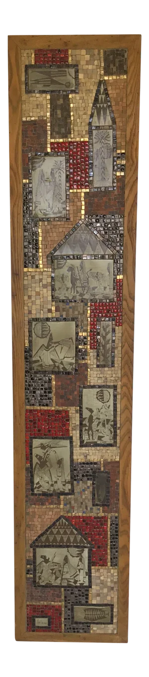 1950s Vintage Large David Holleman Mosaic Tile Wall Sculpture