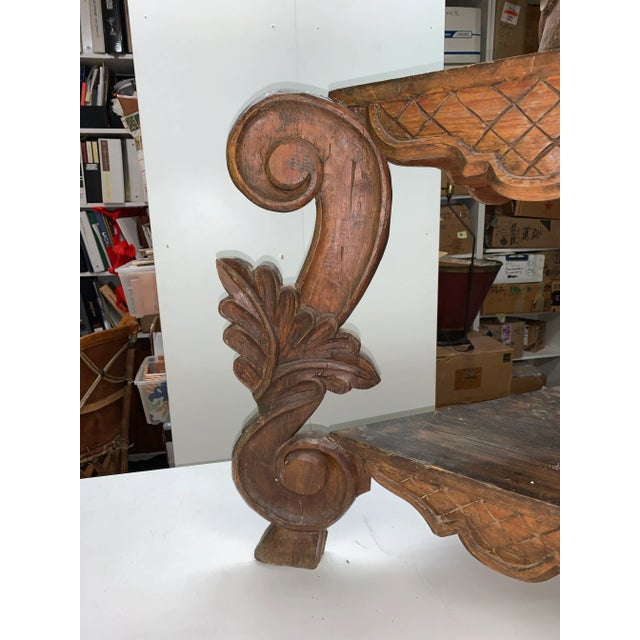 Coffee 1970s Spanish Colonial Style Hand Carved Book Stand For Sale - Image 8 of 12