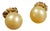 Golden South Sea Pearl Stud Earrings 18 Karat Yellow Gold For Sale