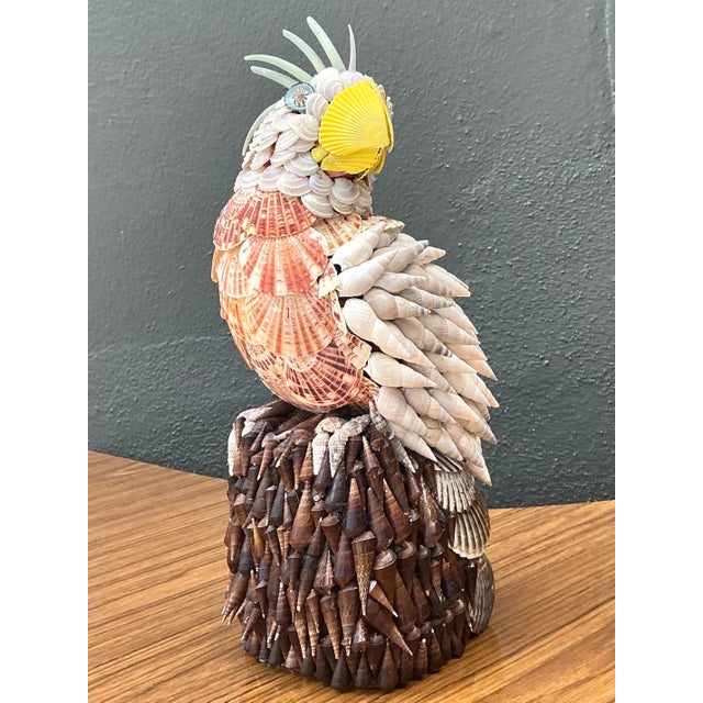 Vintage Shell Encrusted Cockatoo For Sale - Image 12 of 12