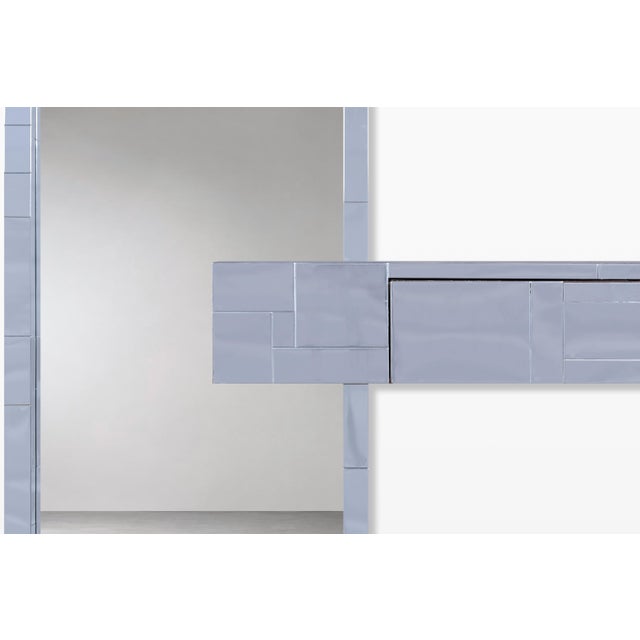 Mid-Century Paul Evans Cityscape Mirror With Console Table for Directional For Sale - Image 12 of 13