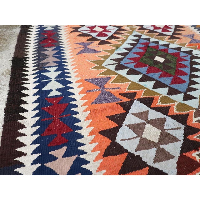 Mid 20th Century Galerie Shabab Collection Mid-20th Century Persian Flatweave Kilim Rug For Sale - Image 5 of 10