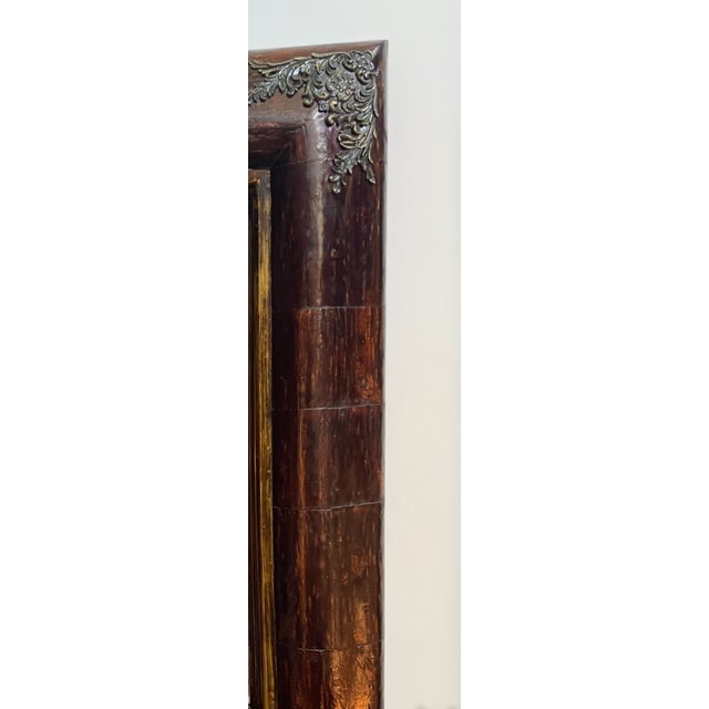 Wood Ornate Antique-Style Mirror: Portuguese-Inspired Design With Intricate Detailing For Sale - Image 7 of 10