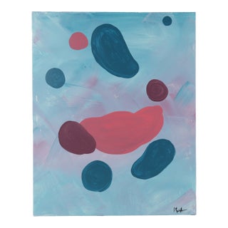 "Floating Harmony" Contemporary Abstract Mixed-Media Painting For Sale