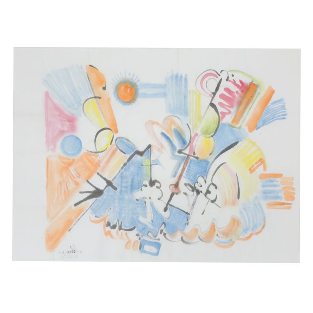 Blue Syncopated Abstraction - Robert Lohman, C. 1981 For Sale - Image 8 of 8
