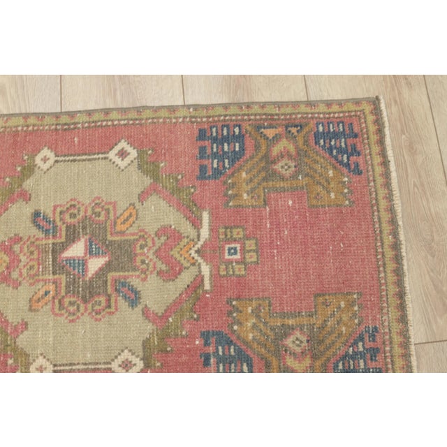 Red 1970s Turkish Vintage Red Oushak Rug For Sale - Image 8 of 11