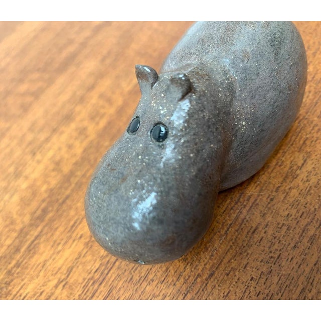 Mid-Century Ceramic Hippo Figurine, 1960s, in Very Good conditions. Designed 1960 to 1969