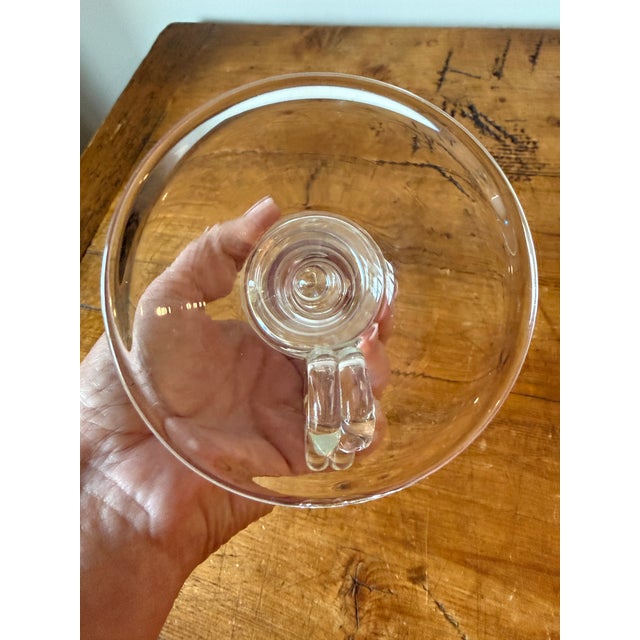 Transparent Late 20th Century Pair of Crystal "Candle" Oil Lamps, Handblown For Sale - Image 8 of 8