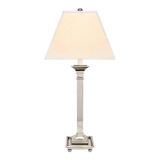 Nickel Plated Brass Table Lamp For Sale