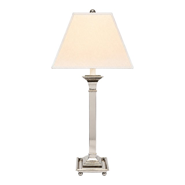 Nickel Plated Brass Table Lamp For Sale