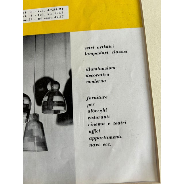 Original Barovier and Toso Advertising Print for Murano Glass, Italy, 1956 For Sale - Image 4 of 9