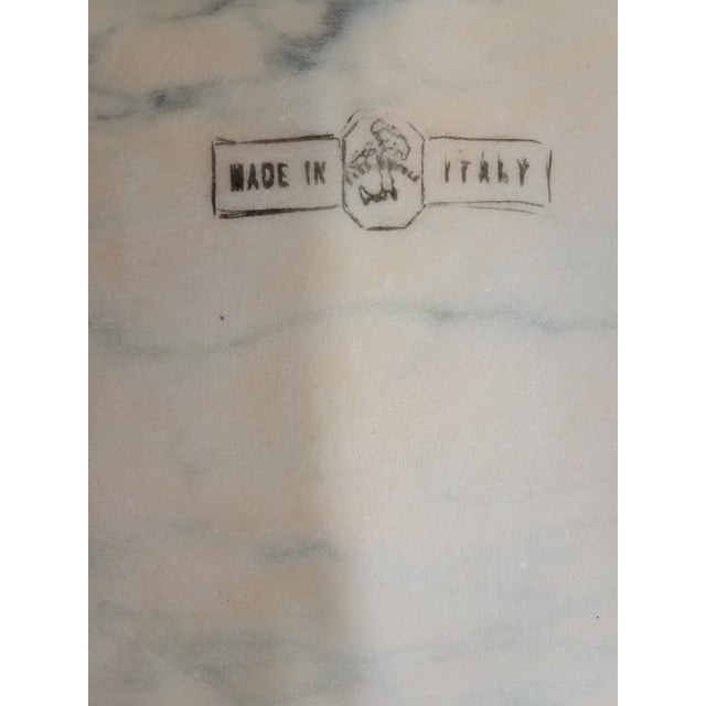 1960s Round Italian Marble Coffee Table With Octagonal Pedestal Base For Sale - Image 10 of 10