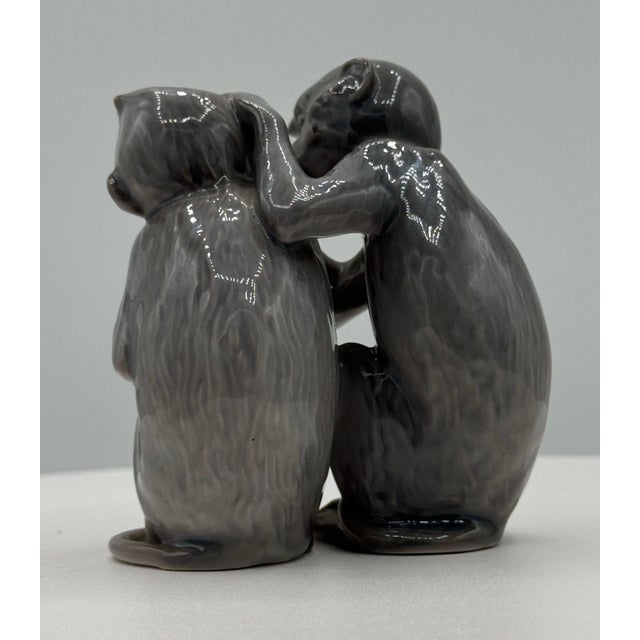 Ceramic Bing & Grondahl porcelain Monkey Figurines For Sale - Image 7 of 10