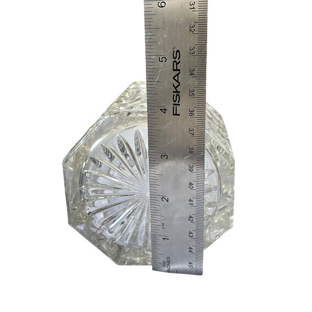 Vintage Glass Jar With Ornate Cherub Metal Lid – Vanity Barware Biscuit or Tobacco Jar For Sale - Image 10 of 11