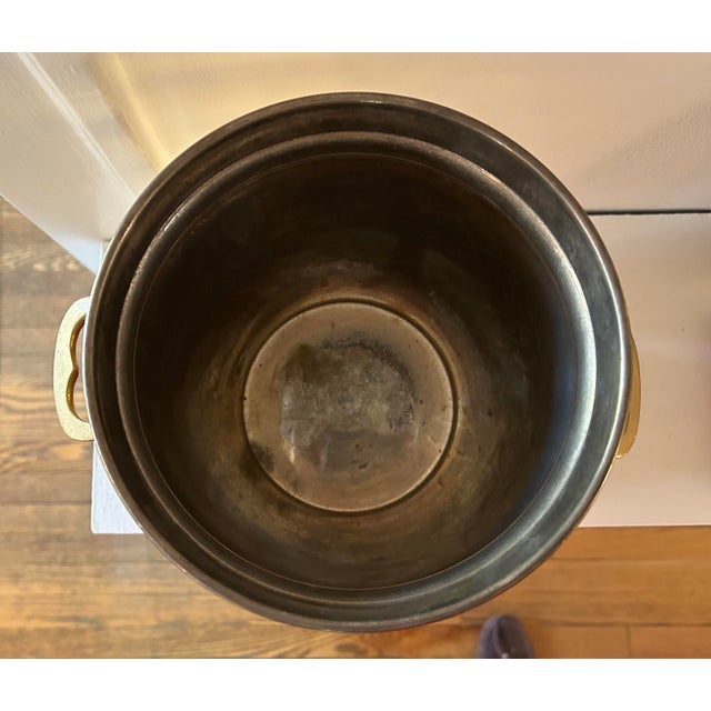 1970s Vintage Italian Brass Champaign/Wine Bucket For Sale - Image 5 of 6