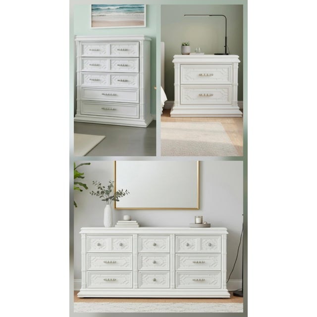 Mid-Century Modern 1970s Restored Thomasville Hollywood Regency 3 Piece Bedroom Set – Original Hardware For Sale - Image 3 of 11