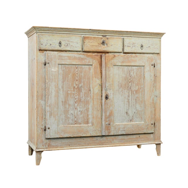 Swedish Scraped Paint Cupboard, 1850 For Sale - Image 10 of 10
