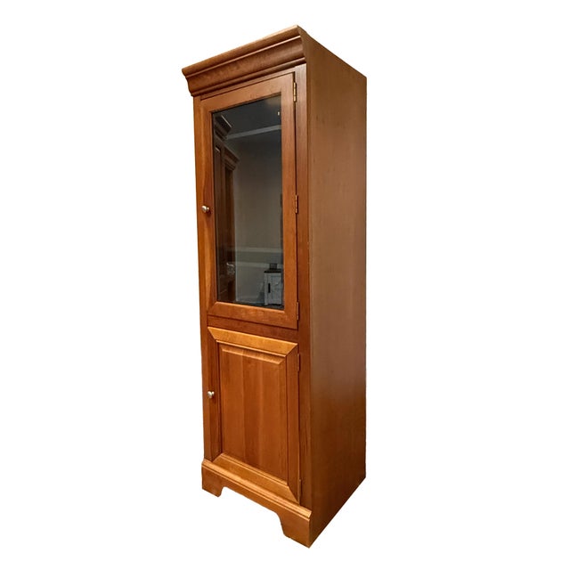 Transitional 1990s Stanley Furniture Glass Door Media / Entertainment Cabinet - Model 0001, For Sale - Image 3 of 11