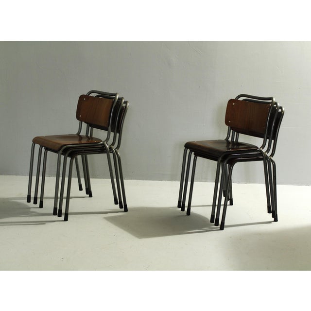 Model 106 Chairs by W. H. Gispen for Delft, 1950s, Set of 6 For Sale - Image 14 of 18
