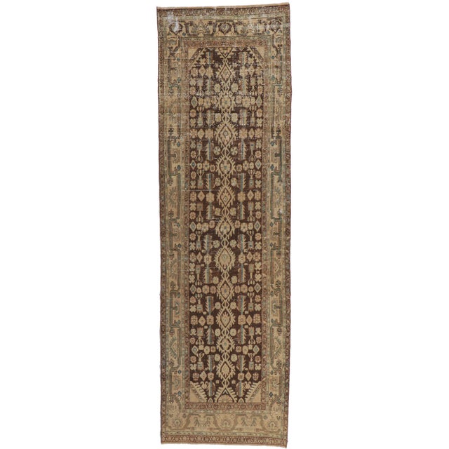 Antique Persian Malayer Rug Runner - 03'09 X 12'08 For Sale - Image 9 of 9