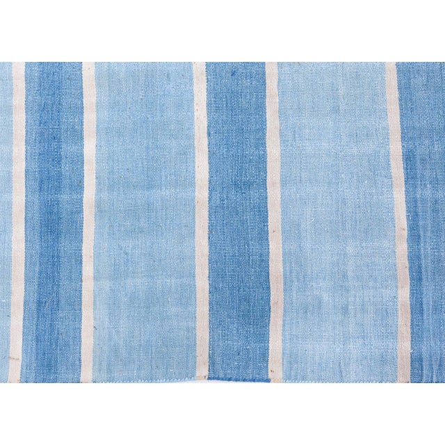 Textile Vintage Indian Dhurrie Rug Doris Leslie Blau For Sale - Image 7 of 9