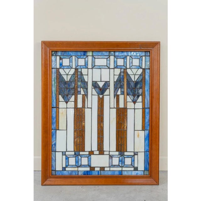 Modernist Stained Glass Items, Set of 2 For Sale - Image 4 of 7