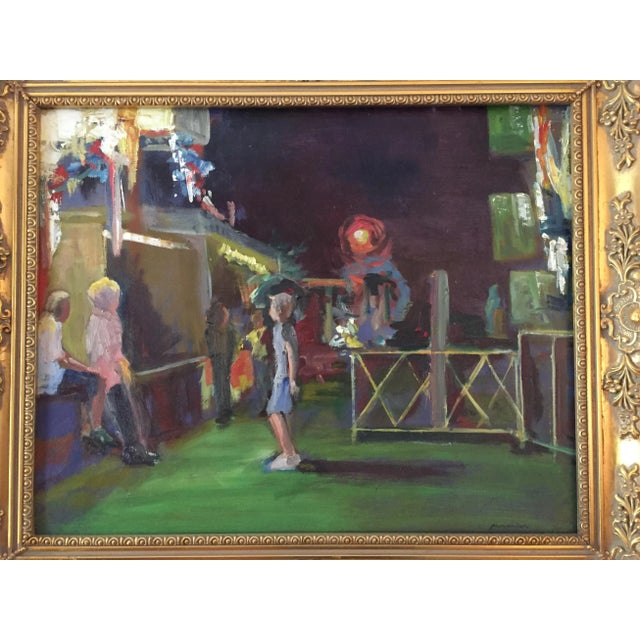 Contemporary "Carnival Night!" Contemporary Figurative Oil Painting by Marina Movshina, Framed For Sale - Image 3 of 11