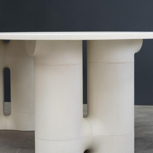 Not Yet Made - Made To Order Moulded Mineral Natural White Table by Manufacture XXI For Sale - Image 5 of 7