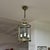 French Brass Lantern with Convex Glass Panels, France, 1950s For Sale - Image 6 of 7