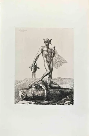 François Chifflart, Presée, Etching, 1870s