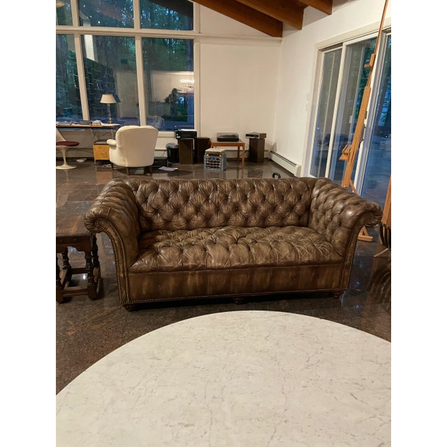 This is a Mid-Century Modern custom commissioned table from the late seventies signed Y.. The 60" marble top rests on a...