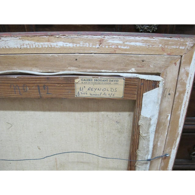 Blue Francis Smith Gilt Framed Figural Garden Signed Oil Painting Jardin For Sale - Image 8 of 10