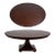 Large Round Mahogany Dining Pedestal Conference Table For Sale