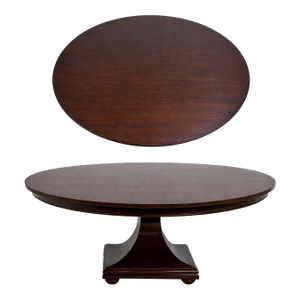 Large Round Mahogany Dining Pedestal Conference Table