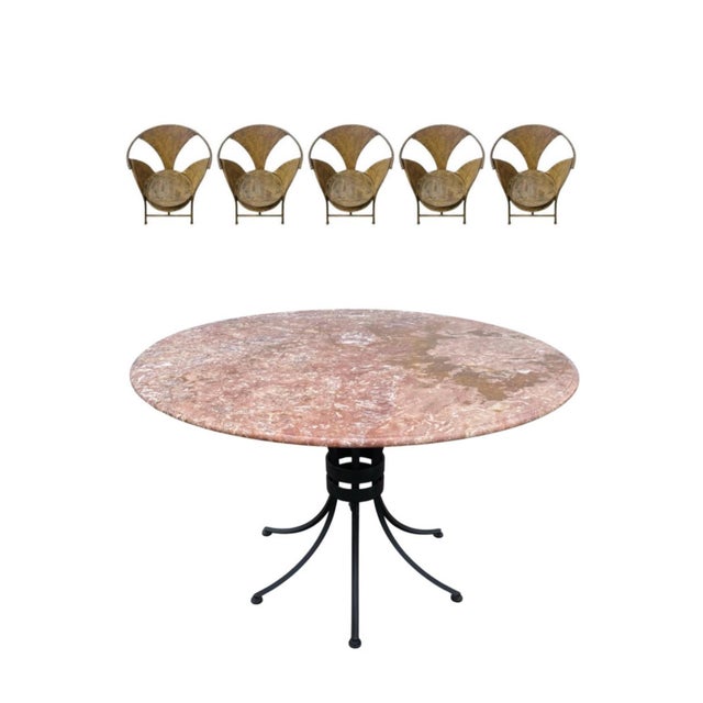 Pair Sculptural French Bistro Chair in Welded Steel, Brutalist Style For Sale - Image 4 of 14