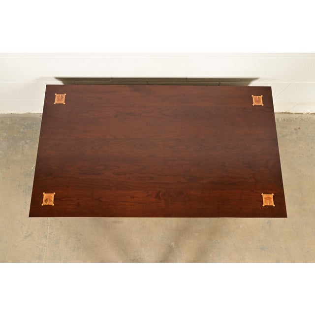 Stickley Harvey Ellis Collection Arts & Crafts Inlaid Cherry Wood Coffee Table For Sale - Image 13 of 16
