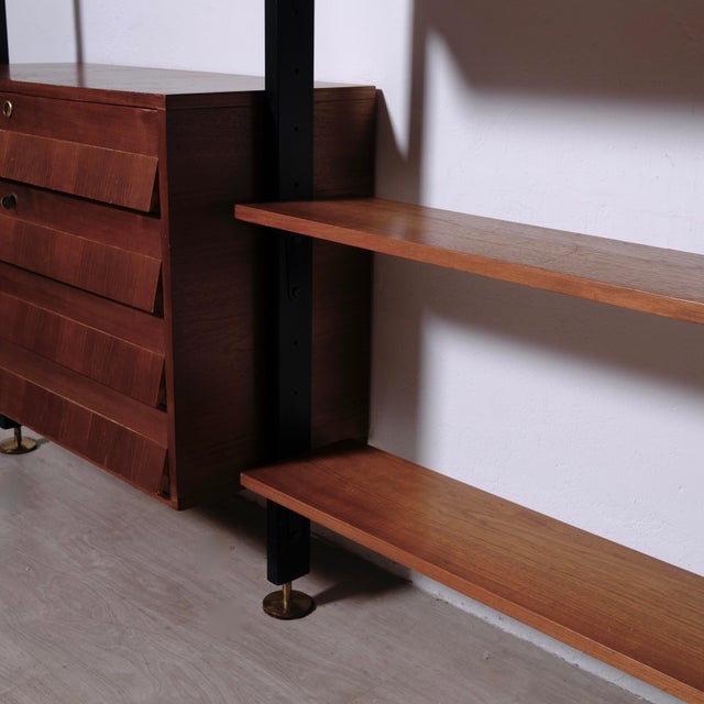 Italian Modular Bookcase with Floor-to-Ceiling Uprights For Sale - Image 10 of 18