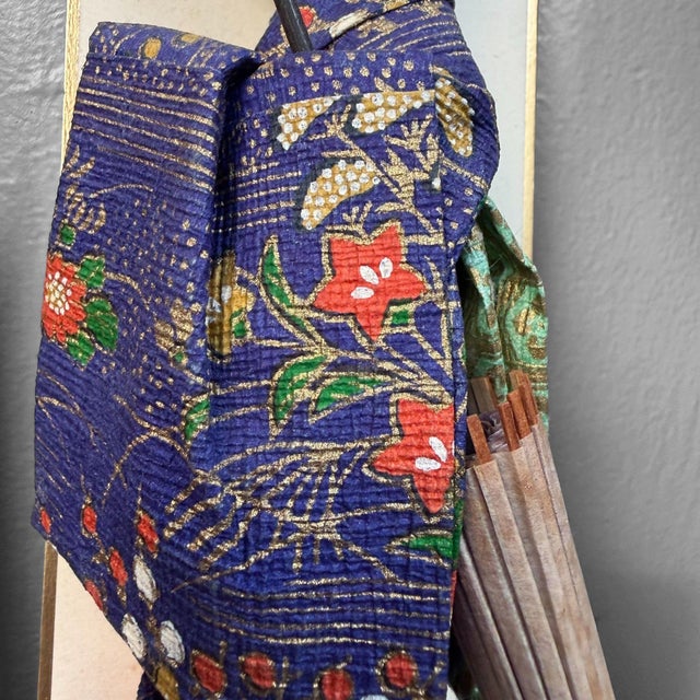 Vintage Japanese Geisha Figures on Shikishi Panels, 1950s, Set of 5 For Sale - Image 14 of 18