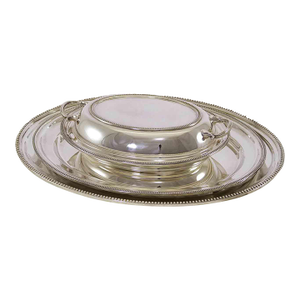 1970’s Vintage/New Set of 3 Oval Platters and Entree Dish & Cover-Silverplated