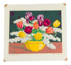 Alfred Wands Colored Lithograph