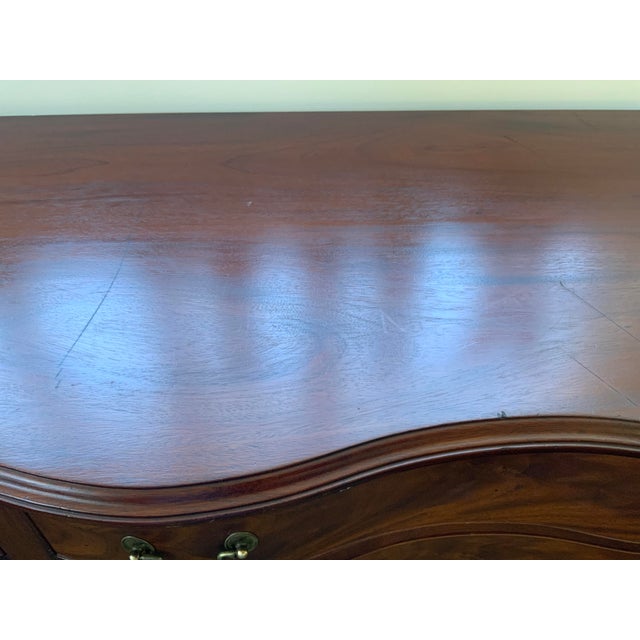 Late 20th Century Serpentine Front Chippendale Style Chest For Sale - Image 12 of 14